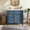 Tramull Modern Bathroom Vanity with Top Sink, Soft Close Drawers & Tip-Out Tray, Minimalist Storage Cabinet - 4 of 4