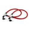 Unique Bargains Plastic Cover Steel Wire  Cable Lock 63cm Long w Keys Red 2 Pcs - 3 of 3