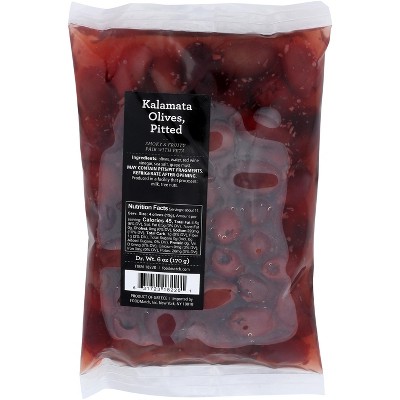 Divina Pitted Kalamata Olives - Case of 18 - 6 oz