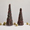 Storied Home Metal and Glass Beaded Christmas Tree, Red and Green - 3 of 4