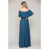 Hello Miz Women's Off Shoulder Ruffle Maternity Maxi Dress - 4 of 4