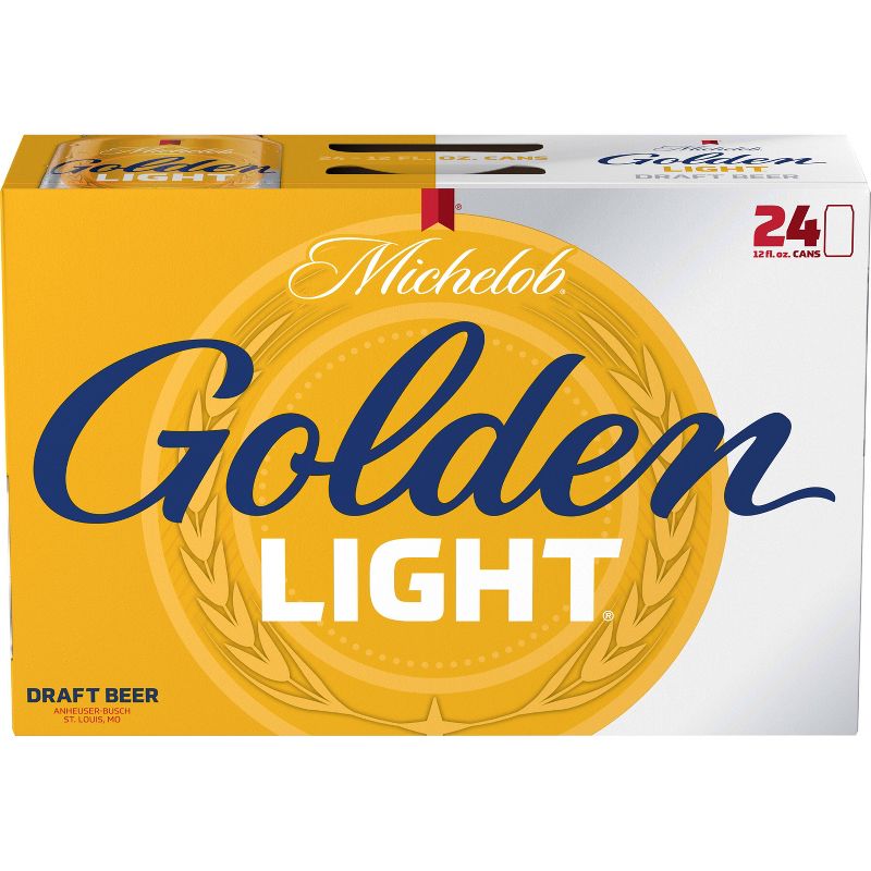 Michelob Golden Light Draft Beer - 24pk/12 fl oz Cans, 4 of 6
