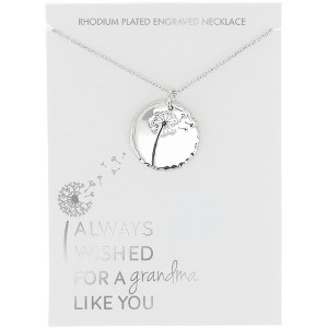 Pavilion Gift Company - Grandma - 16.5"-18.5" Engraved Rhodium Plated  Necklace - Necklaces - 1 of 4