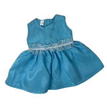 Doll Clothes Superstore Shiny Blue Dress Fits 15-16 Inch Cabbage Patch Kid And Baby Dolls