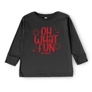 SmileyWorld Oh What Fun - Toddler Long Sleeve Graphic Tee and Youth Long Sleeve Graphic T-Shirt - 1 of 4