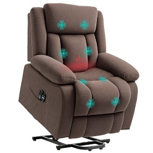 HOMCOM Power Lift Recliner Chair with Massage and Heat, Electric Lift Chair for Elderly - 1 of 4