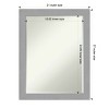 Amanti Art Brushed Nickel Petite Bevel Bathroom Wall Mirror 27.5 x 21.5 in. - 4 of 4