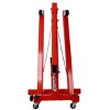 Syemin Lift Jacks 2 Ton Folding Hoist Cherry Picker Shop Crane Hoist Lift, Heavy Duty Steel with 6 Iron Caster Wheels, Red, 61"*23.2"*3.9" - 4 of 4