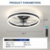 VYNXARIA Sleek White Aura Ceiling Light Fan,Style Meets Functionality - 3 of 4
