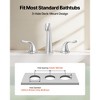 VEVOR Roman Tub Faucet, 3 Hole Waterfall Bathtub Faucet, Gooseneck Bath Tubs Faucets Set with 2 Handles, Deck Mount Bath Tub Faucets Set, Silver - 4 of 4