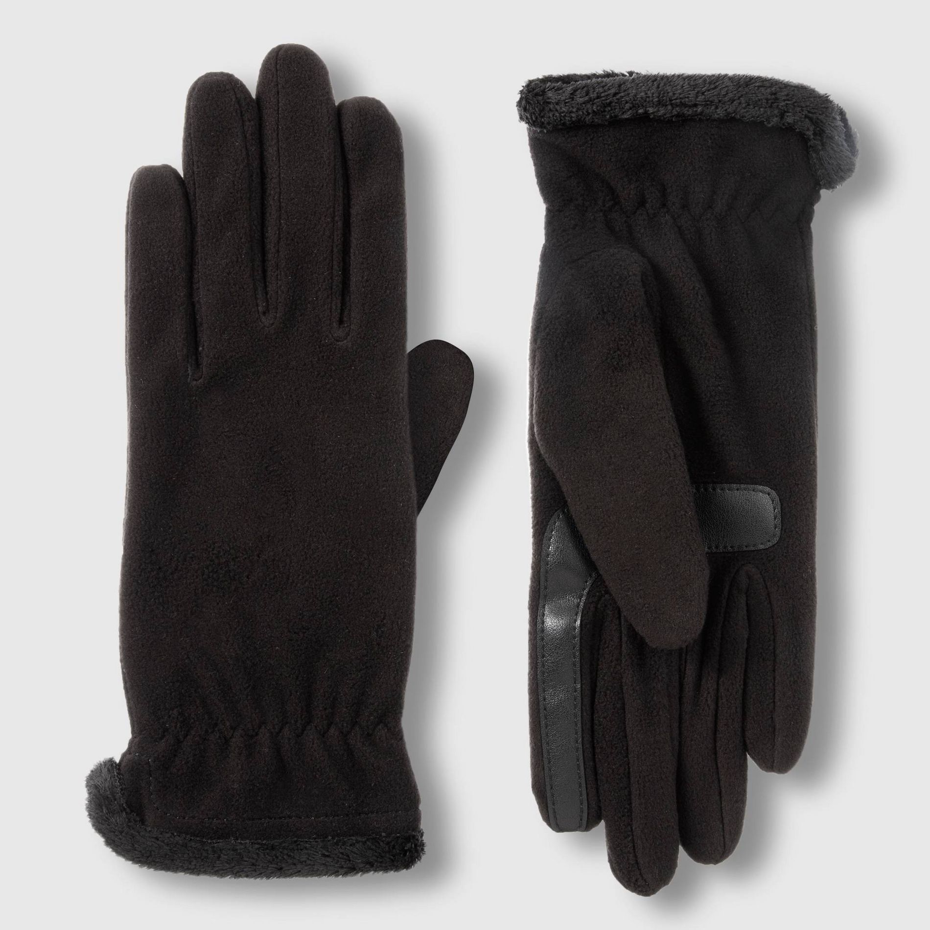 Isotoner Fleece Gloves - Black One Size Fits Most