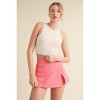 Slickblue Women's Corset-Inspired Cropped Tank, Slim Fit, High Neck, Back Cut-Out Tie, Blue/Cream/Black, Size S-L - 2 of 4