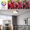 Itopfox Modern LED Ceiling Light, Minimalist Wood Flush Mount Fixture, 4000K Not Dimmable, Circle Lighting with Acrylic Lampshade for Bedroom Laundr - 2 of 4