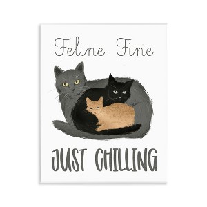 Stupell Industries Feline Fine Just Chilling Wall Plaque Art - 1 of 4