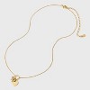 14K Gold Dipped Polished Heart and Cubic Zirconia Bow Charm Necklace - A New Day™ Gold - image 3 of 4