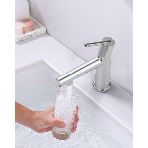 PAGED Bathroom Faucet for 1 or 3 Holes, Single Handle Bathroom Sink Faucet with Two Hoses for Bathroom, Fountain and Flow Mode - 1 of 4