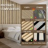 Wood Slat Wall Panel - 2 PCS Slat Wall Paneling, Natural Wood Veneer Sound Dampening Wall Panels - Wood Panels for Wall 12.6" W x 94.5" L - 2 of 4