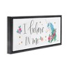 Stupell Industries Believe In Me Blue Unicorn, 31" x 14" - 3 of 4