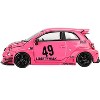 ABARTH 595 #49 "LB-Works x Abas Works" Pink Limited Edition 1/64 Diecast Model Car by Mini GT - 3 of 4