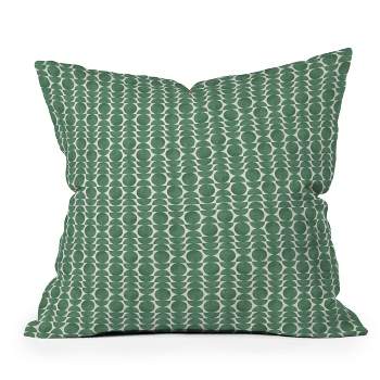 Moonlight Retro Scandinavian Outdoor Throw Pillow Green - Deny Designs