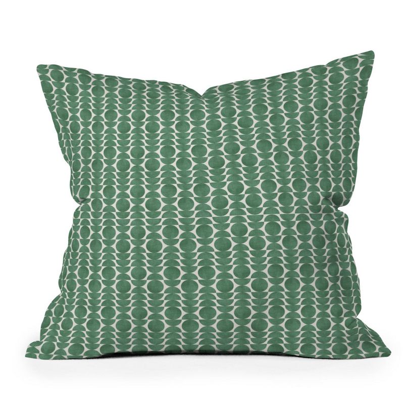 Moonlight Retro Scandinavian Outdoor Throw Pillow Green - Deny Designs, 1 of 5