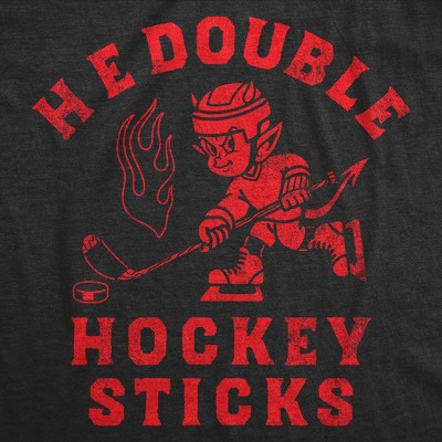 Мужские футболки Crazy Dog T-Shirts, Inc. Mens Funny T Shirts H E Double Hockey Sticks Sarcastic Devil Graphic Novelty Hell Tee for Men - Crazy Dog Men's T Shirt With Hockey Sayings Black S — фото 2