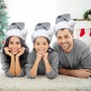 Northlight  Adult Sequined Christmas Santa Hat with Cuff  - One Size - Silver and White - 2 of 4