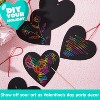 Joyfy 60 Packs Valentine Scratch Art Cards, Magic Color Reveal Heart Paper for Kids Crafts, Classroom Exchange & Party Favors - 4 of 4