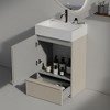 NicBex 20" Modern Matte Finish Bathroom Vanity Cabinet with Ceramic Sink,Freestanding Cabinet with Soft Close Doors,1.38"Pre-drilled Faucet - 2 of 4