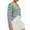 Women's CROPPED HIGH-LOW STRIPED CARDIGAN - Vanilla Monkey - 3 of 3