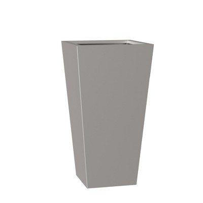Lirago 1.25 ft. H x 1.25 ft. W Gray Rectangular Metal Raised Garden with Trellis Elevated Planter