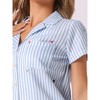 INSPIRE CHIC Women's Short Sleeve Button Up Top and Shorts Loungewear Pajamas Set 2 Pcs - 4 of 4
