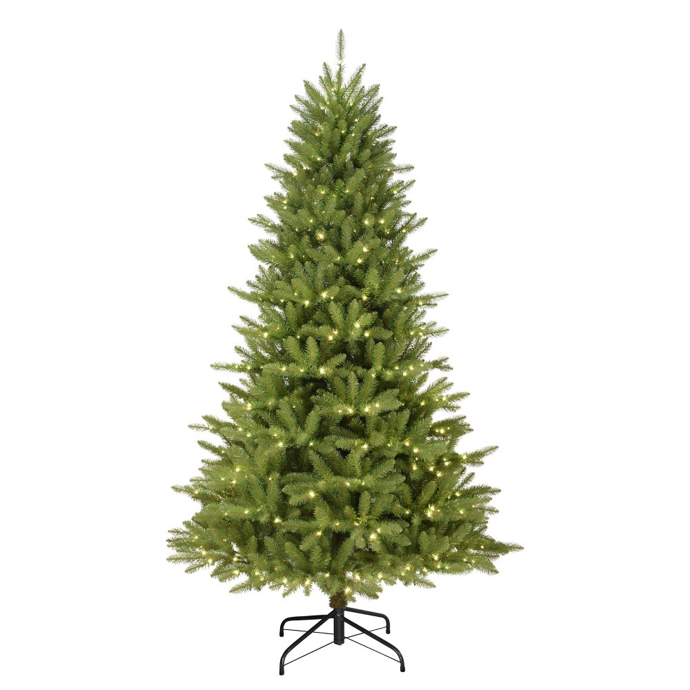Photos - Garden & Outdoor Decoration Puleo 7.5ft  Pre-Lit Full Fraser Fir Artificial Christmas Tree Clear Lights 