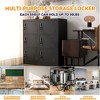 9 Doors Metal Storage Cabinets with Keys, Card Slot Lockers for Employees, Employee Lockers, Metal Locker Organizer for Home School Office Gym Garage - 4 of 4