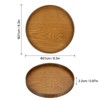 Unique Bargains Wood Rustic Round Decorative Serving Tray - 2 of 4