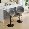 Resenkos Counter Bar Stools, Counter Stool,Adjustable Swivel Bar Stools, Modern PU Leather Upholstered Counter Height Bar Stool,Gray - 3 of 4