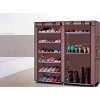Racxily Double Row Shoe Rack Organizer with 9 or 12 Compartments Non Woven Fabric Shoe Storage Cabinet Space Saving Shoe Shelf - 3 of 4
