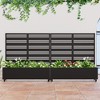 SpassWay Black Metal Planter Box with Trellis Raised Garden Bed with Arbor Privacy Screen with Wheels - 2 of 4