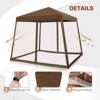 EAGLE PEAK 10x10ft Slant Leg Pop up Gazebo Patio Canopy Tent Shelter with Netting - 4 of 4