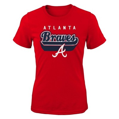 Mlb Atlanta Braves Girls' Henley Team Jersey : Target