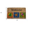 HomeRoots 18" X 30" Brown Coir Star Welcome Outdoor Summer Door Mat - 3 of 4