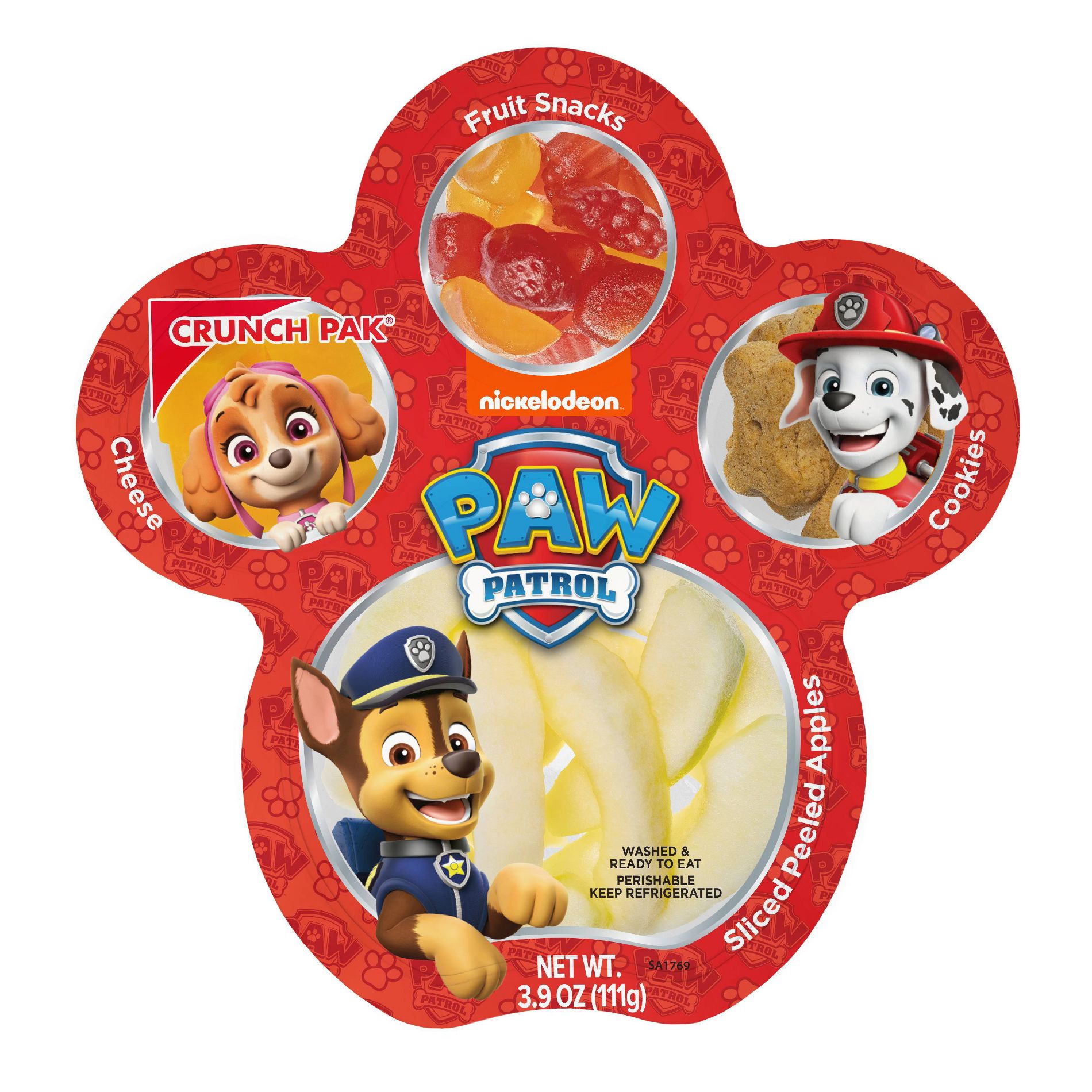 PAW Patrol Crunch Pak with Apples, Cookies, Cheese & Fruit Snacks - 3.9oz