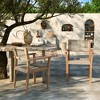 Christopher Knight Home Bess Patio Rustic Acacia Wood and Wicker Dining Chairs (Set of 2) - 2 of 4