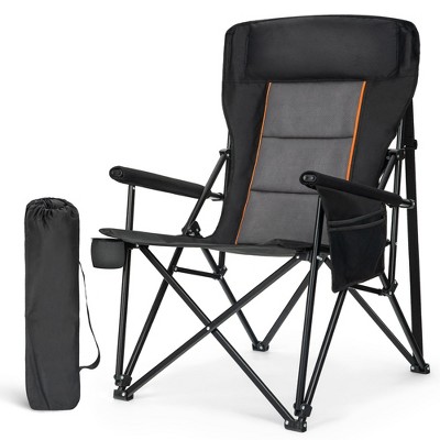 Captiva Designs Heavy Duty XL Camping Chair with Headrest, Cup Holder & Side Pocket, 500 lbs Capacity