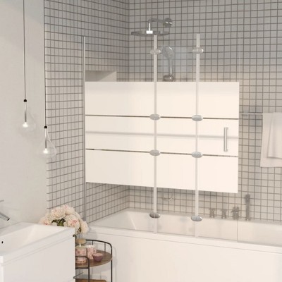 VidaXL Folding Shower Enclosure ESG 47.2 in.x55.1 in. White