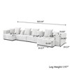 WJShome Sectional Couches For Living Room,183" U Shaped Couch, 4-Seater Cloud Modular Sectional Sofa with 2 Ottoman For Home - 3 of 4