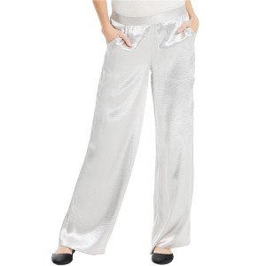 Max Studio London Womens Satin Casual Wide Leg Pants - 1 of 1