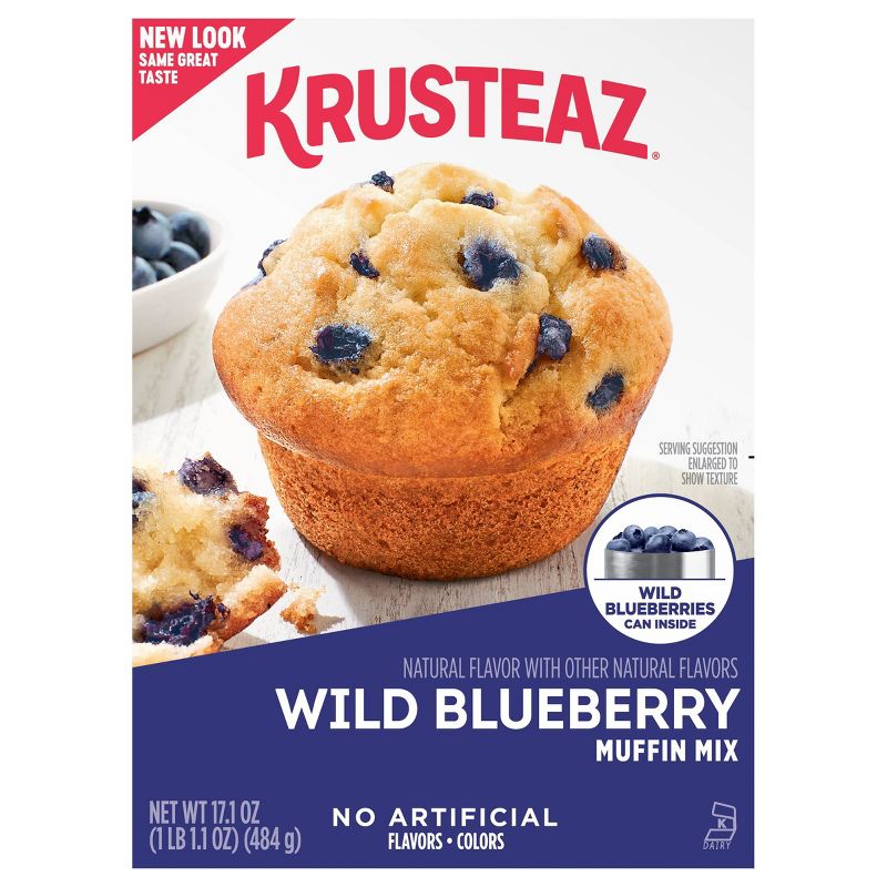 Krusteaz Wild Blueberry Muffin Mix - 17.1oz, 1 of 8