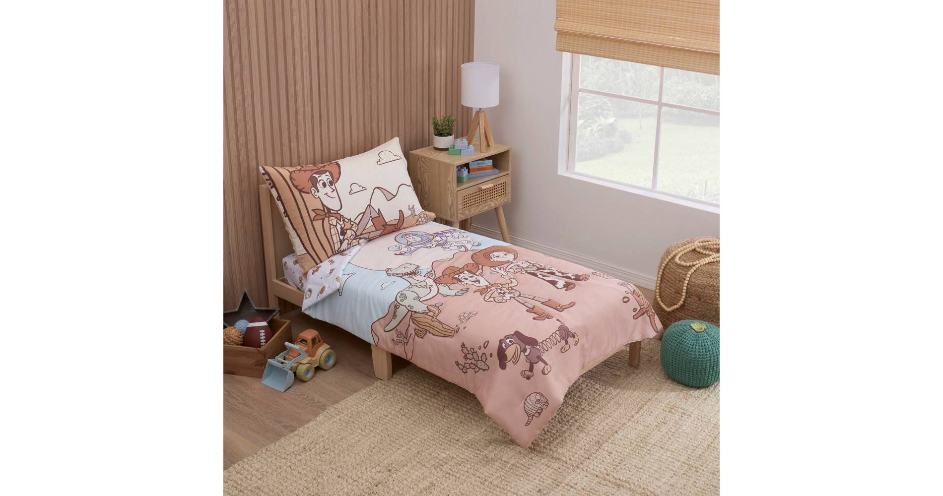 Toy Story Disney Nostalgic Toddler Sheet Set - 4pc: Classic Patterns, Knitted Construction