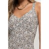 August Sky Women's V-neckline Sleeveless Ditsy Floral Midi Dress - 4 of 4